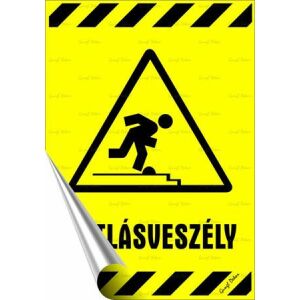 Információs matrica, 25x17,5 cm, "Botlásveszély" 146720498 - Figyelmeztető matrica