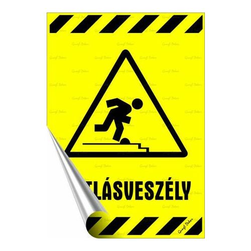 Információs matrica, 25x17,5 cm, "Botlásveszély" 146720498