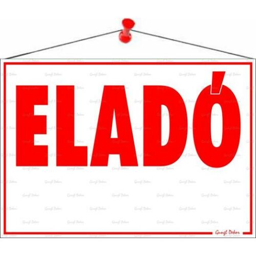 Információs tábla, 50x35 cm, "Eladó" 146720517