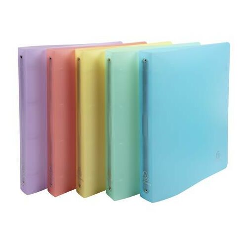 Gyűrűs könyv, 4 gyűrű, 40 mm, A4, PP, EXACOMPTA, vegyes pasztell színek