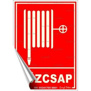 Információs matrica, 12,5x17,5 cm, fluoreszkáló, utánvilágítós, "Tűzcsap" 146720775 - Jelölés & Figyelmeztetés