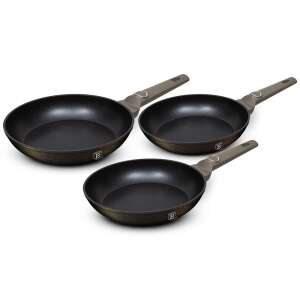 Berlinger Haus BH-7168 3-piece frying pan set, Crystal Collection, showing all three pans - Berlinger Haus