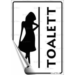 Információs matrica, 11,6x16,6 cm, "Női toalett" 146720827 - Információs tábla