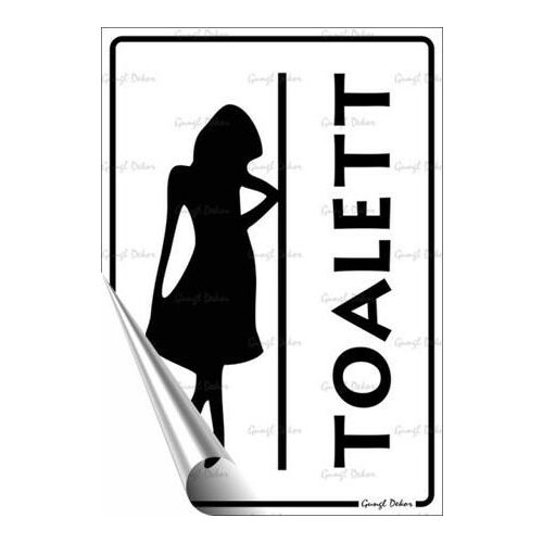 Információs matrica, 11,6x16,6 cm, "Női toalett" 146720827