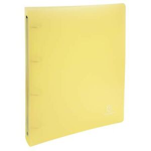 Gyűrűs könyv, 4 gyűrű, 40 mm, A4, PP, EXACOMPTA, pasztell sárga 146720857 - Irodaszer
