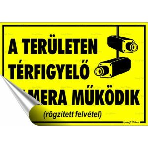 Információs matrica, 25x17,5 cm, "Térfigyelő kamera" 146720909 - Figyelmeztető matrica