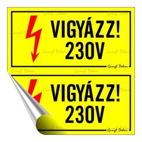 Információs matrica, 10x10 cm, "230 V" 146721033