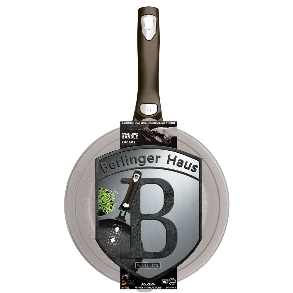 Berlinger Haus BH-7156 Serpenyő levehető nyéllel, 24 cm, Metallic...