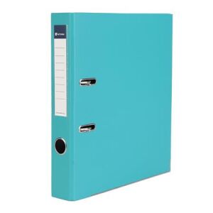 Iratrendező, 50 mm, A4, PP/karton, élvédő sínnel, VICTORIA OFFICE, "Basic", türkiz 146721165 - Iratrendezés