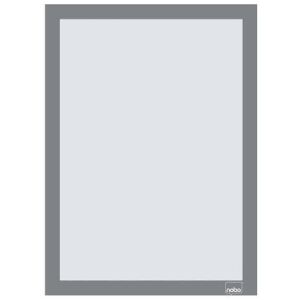 Posztertábla, fali, A4 méret, műanyag keret, 2 db, NOBO, ezüst 146721224 - Nobo