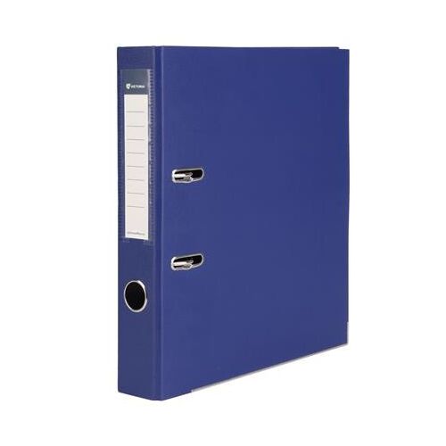 Iratrendező, 50 mm, A4, PP/karton, élvédő sínnel, VICTORIA OFFICE, "Basic", tengerészkék 146721302