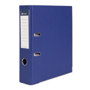 Iratrendező, 75 mm, A4, PP/karton, élvédő sínnel, VICTORIA OFFICE, "Basic", tengerészkék 146721348 - Iratrendezés
