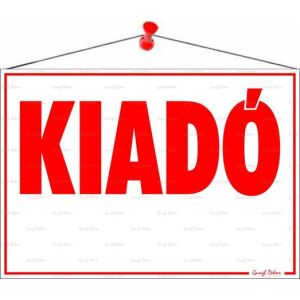 Információs tábla, 50x35 cm, "Kiadó" 146721400 - Információs tábla