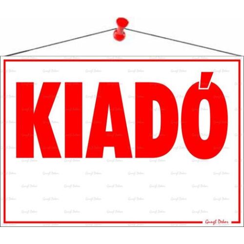Információs tábla, 50x35 cm, "Kiadó" 146721400