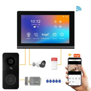 Videointerfon Smart Tuya 7” Touch, CRISTALIS SALE™ Camera 1080P, PIR, Night Vision, IP65 cloud si card microSD 146721724 - Kaputelefon