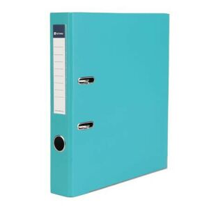 Iratrendező, 50 mm, A4, PP/karton, élvédő sínnel, VICTORIA OFFICE, "Basic", türkiz 146722174 - Iratrendezés