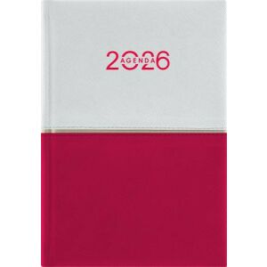 Naptár, tervező, A5, napi, DAYLINER "Contrast", fehér-piros 146722357 - Irodai kiegészítő