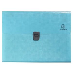 Harmonikamappa, A4, PP, 13 rekeszes, EXACOMPTA "Pop&#039;NCo", ciánkék 146722484 - Harmonika mappa