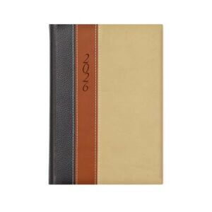 Naptár, tervező, A5, napi, TOPTIMER "Fashion", antracit-barna-bézs 146722525 - Irodai kiegészítő