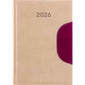 Naptár, tervező, A5, napi, DAYLINER "Memphis", bézs-padlizsán 146722561 - Irodai kiegészítő