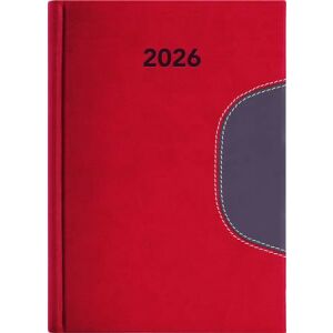 Naptár, tervező, A5, napi, DAYLINER "Memphis", piros-szürke 146722564 - Irodai kiegészítő