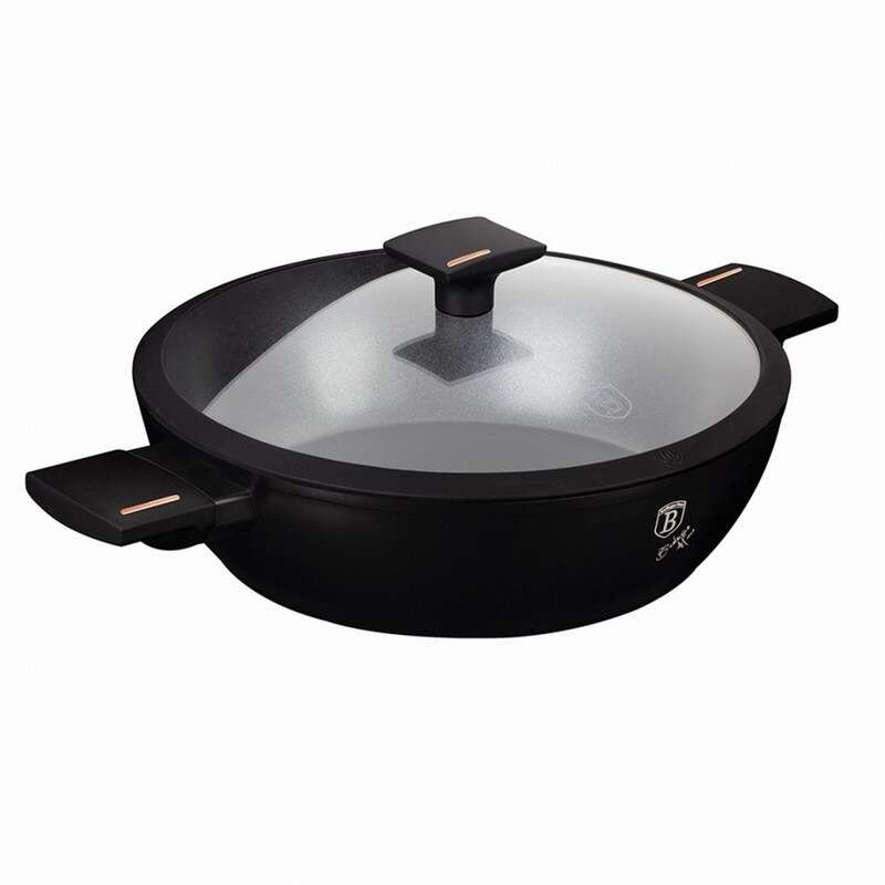 E-shop Hrniec s pokrievkou, 28 cm, nepriľnavý s titánom Monaco Collectio...