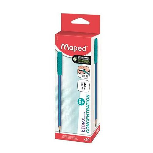 Írástanuló grafitceruza, HB, háromszögletű, szilikon vég, MAPED "Kidy Learn Concentration" 146722692