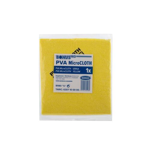 Törlőkendő, univerzális, 40x34 cm, BONUS "PVA MicroCLOTH", sárga