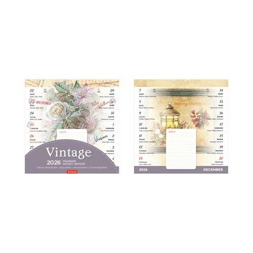 Naptár, fali, mágneses, kétheti, TOPTIMER, vintage 146722796