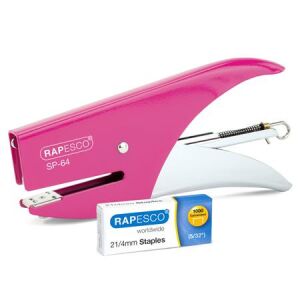 Tűzőgép, kézi, 21/4, 12 lap, RAPESCO "SP-64", rózsaszín 146722935 - Tűzőgép, tűzőkapocs