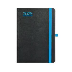Naptár, tervező, A5, napi, TOPTIMER, "Nero", fekete-kék 146722980 - Irodai kiegészítő