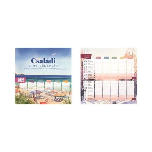 Naptár, fali, mágneses, kétheti, TOPTIMER, "családi tervező", pasztell 146722987