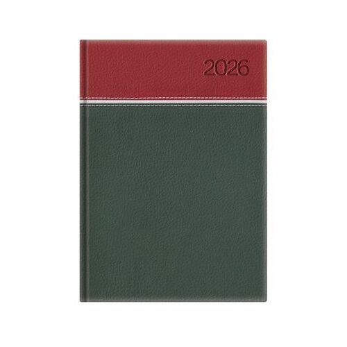 Naptár, tervező, A5, napi, TOPTIMER, "Young", bordó-fehér-zöld 146723002