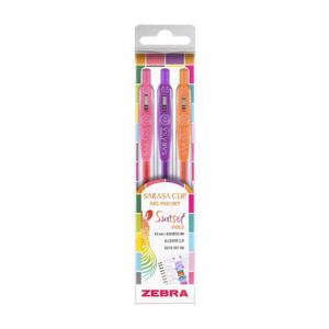Zseléstoll készlet, 0,25 mm, nyomógombos, ZEBRA "Sarasa Clip Sunset", 3 különböző szín 146723066 - Toll & Ceruza