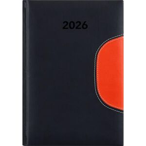 Naptár, tervező, A5, napi, DAYLINER "Memphis", fekete-narancs 146723162 - Irodai kiegészítő