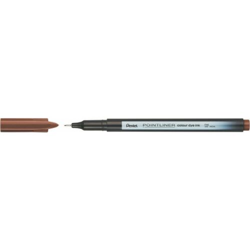 Tűfilc, 0,4 mm, PENTEL "Pointliner", dióbarna 146723277