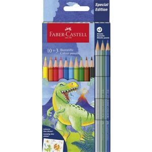 Színes ceruza készlet, hatszögletű, FABER-CASTELL"Dinoszaurusz" 10+3 különböző szín 146723430 - Toll & Ceruza