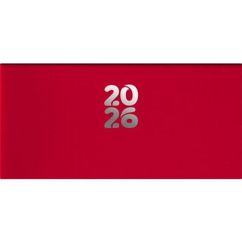 Zsebnaptár, fekvő elrendezésű, DAYLINER, "Pannon", piros 146723647