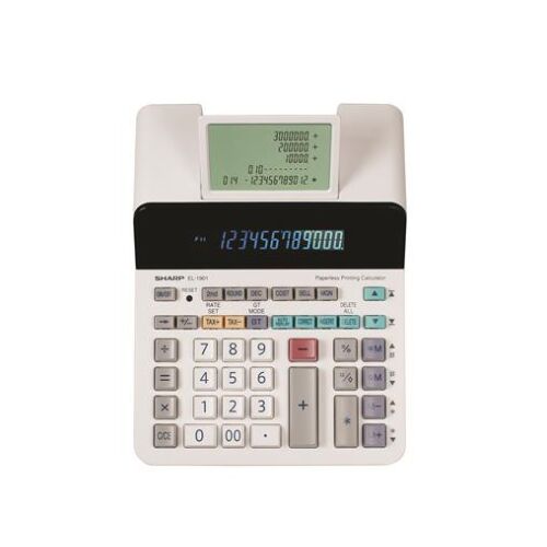 Számológép, segédkijelzős asztali, 12 számjegy, SHARP "EL-1901"