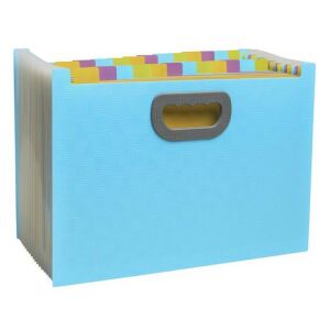 Harmonika irattartó, A4, PP, 24 rekeszes, EXACOMPTA "Pop&#039;NCo", ciánkék 146723757 - Harmonika mappa