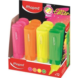 Szövegkiemelő display, 1-5 mm, MAPED "Glitter Fluo Peps", vegyes fluoreszkáló színek 146723765 - Irodaszer & Írószer