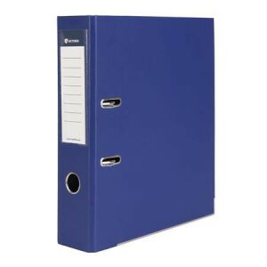 Iratrendező, 75 mm, A4, PP/karton, élvédő sínnel, VICTORIA OFFICE, "Basic", tengerészkék 146723925 - Iratrendezés