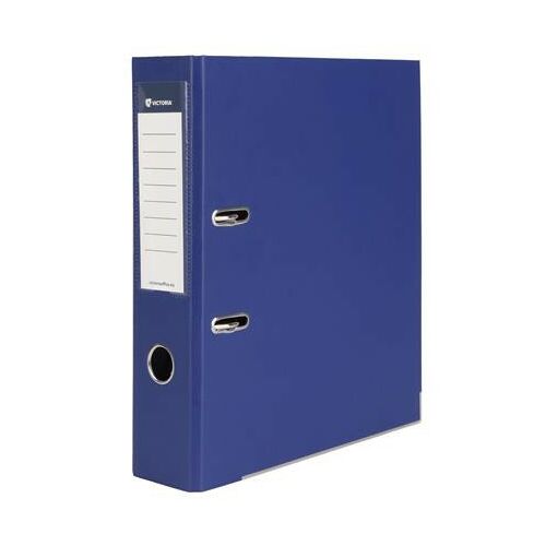 Iratrendező, 75 mm, A4, PP/karton, élvédő sínnel, VICTORIA OFFICE, "Basic", tengerészkék 146723925