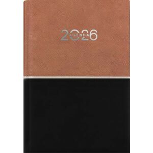 Naptár, tervező, A5, napi, DAYLINER "Contrast", barna-fekete 146724027 - Irodai kiegészítő
