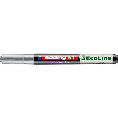 Lakkmarker, 1-2 mm, EDDING "51", ezüst 146724070