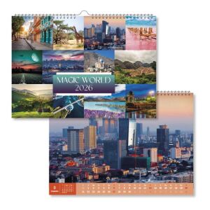 Naptár fali pd Magic World 30x42 cm 2026 146724628 - Irodai kiegészítő