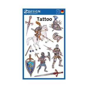 Matrica, tetoválás, 1 ív, 76x120 mm, AVERY ZWECKFORM, "Z-Design No.56739", lovagok 146724665 - Tetoválás