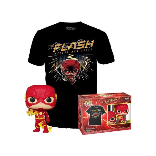 Funko Pocket Pop! & Tee: DC Comics - The Flash figura és póló (L). The Flash póló, The Flash Funko Pop figura, The Flash ajándékszett. - Funko
