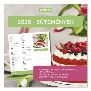 Falinaptár mágneses NEBULO 220x220mm 2 hetes Sütemények 2026. 146724996 - Nebulo
