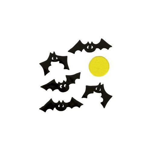 Denevér Mintás Zselés Ablakdekoráció – 6 db Üveg Matrica Halloweenre